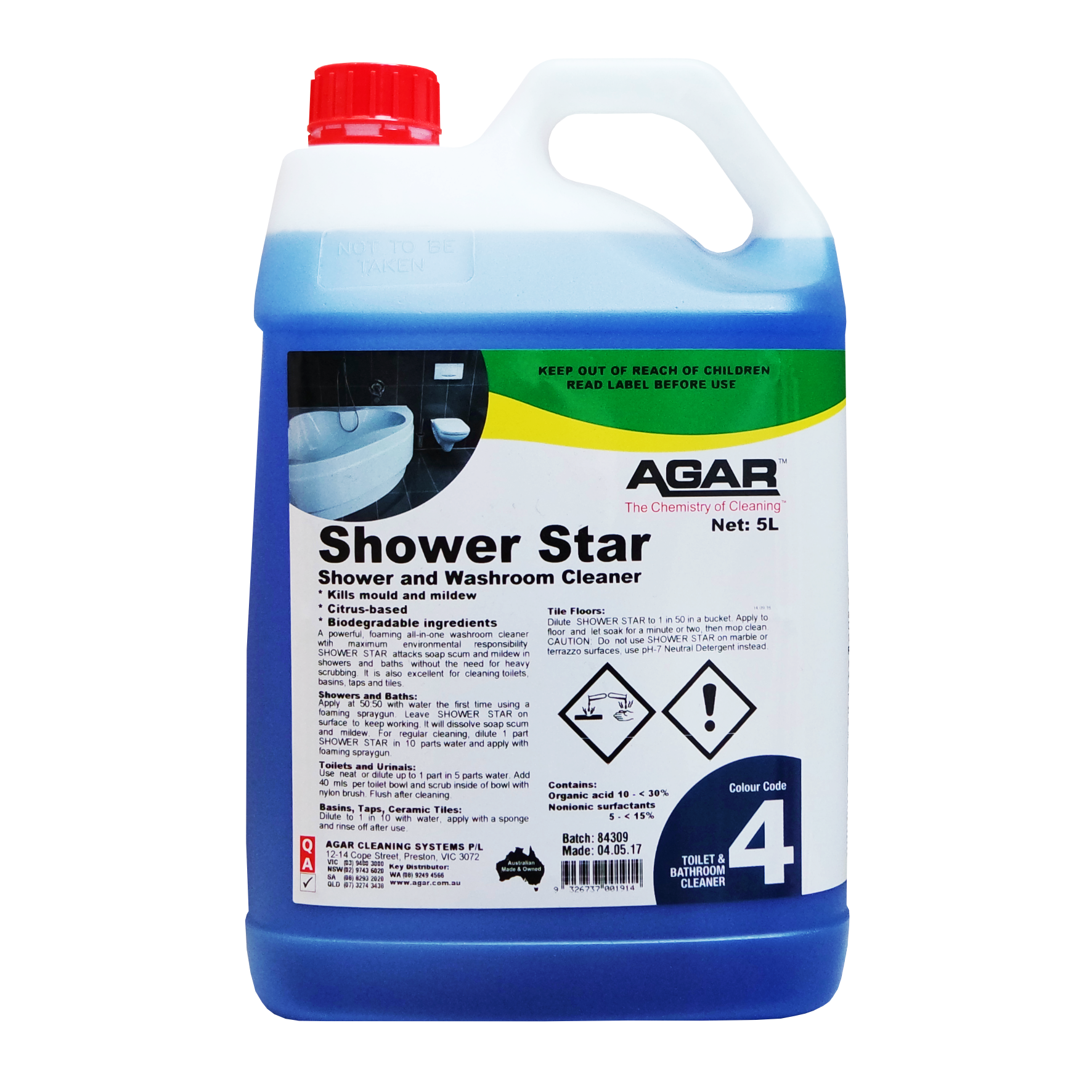 Shower Star Concentrate Washroom & Shower Cleaner 5L