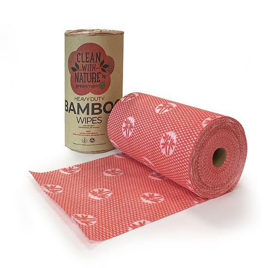 Bamboo Heavy Duty  Wipes  Red 90 Sheets Per Roll