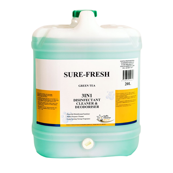 CCW Sure Fresh Green Tea  3 in1 Disinfectant Cleaner & Deodoriser 20L