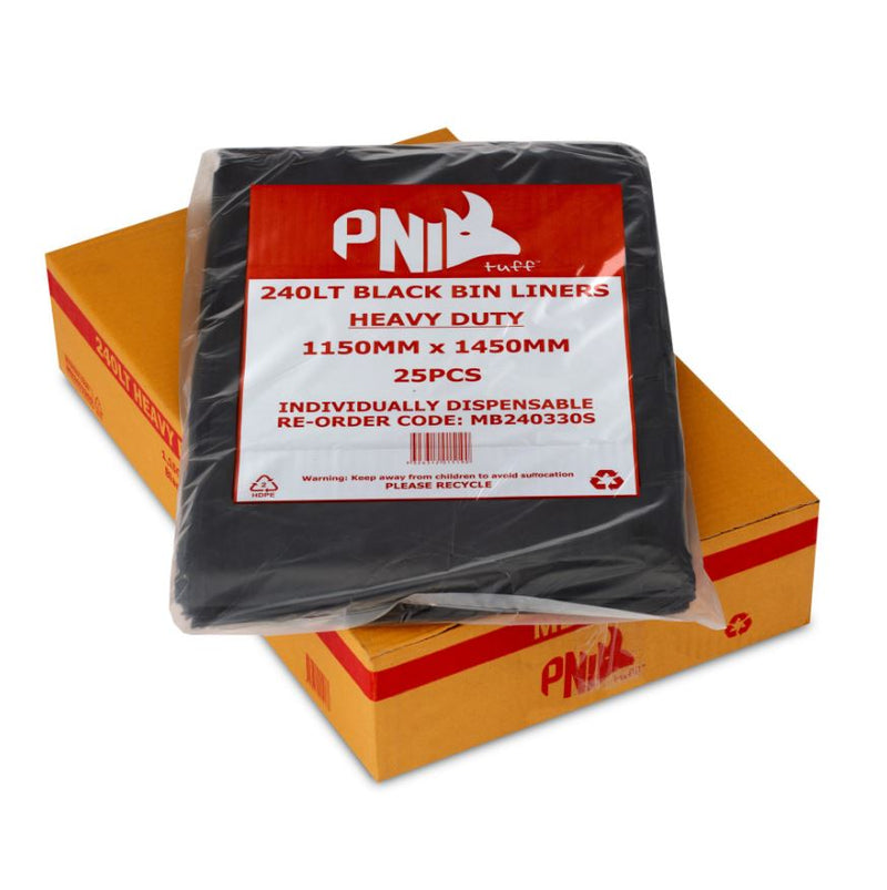 PNI Tuff 240lt Heavy Duty Bin Liner 100 pkt