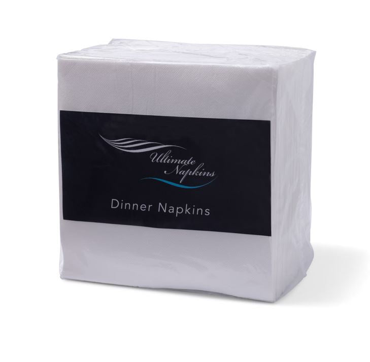 Deluxe Quilted Dinner Napkins, Quarter Fold White (1000 Napkins)