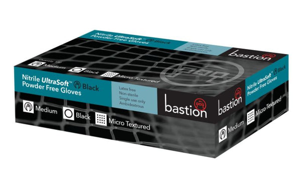 Bastion  Black Nitrile Ultra Soft Large  Powder Free (single Sell)