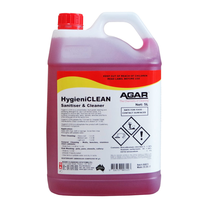 HygieniCLEAN Sanitiser & Cleaner 5ltr