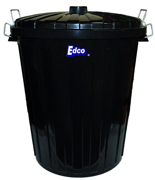 Edco Garbage Bin And Lid 73L - Black