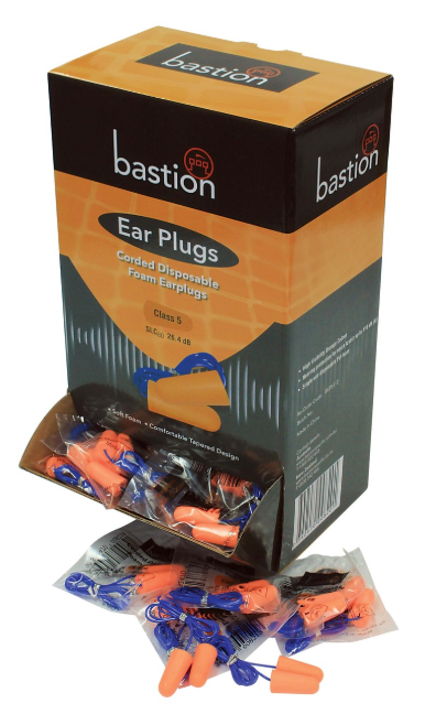Bastion Ear Plugs Corded Disposable Foam single