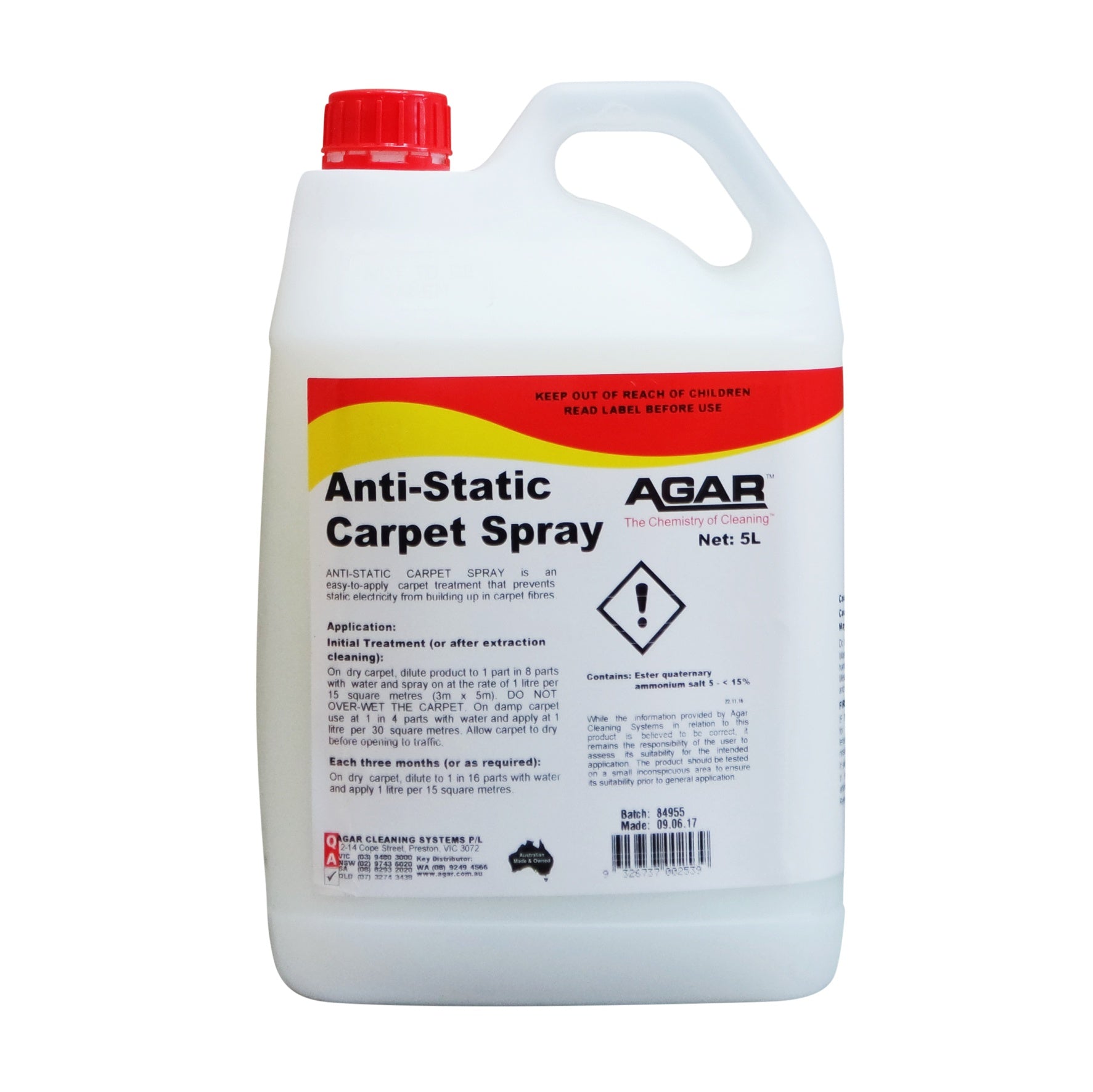 AntiStatic Carpet Spray 5L