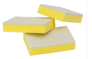 Bastion Light Duty Sponge Scourers - White 10 Pkt