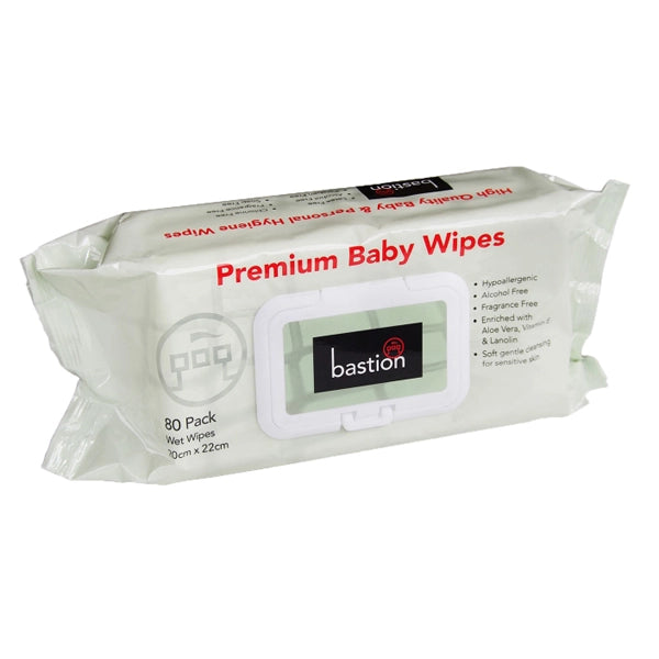 Bastion Premium Baby Wipes 80Pk (Single Sell)