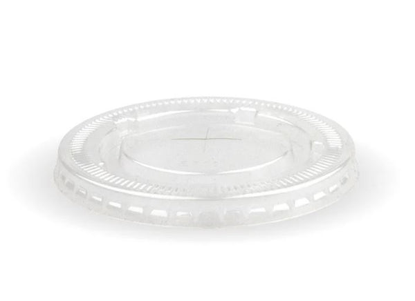 BioPak 90mm PET Clear Large Straw Slot Lid (1000 per ctn)