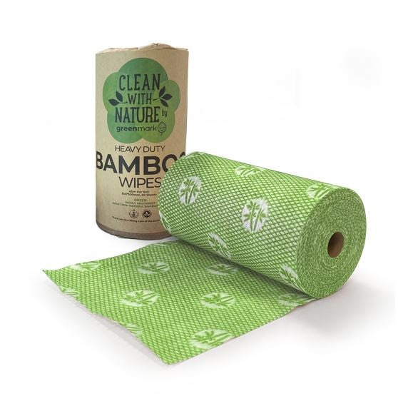 Bamboo Heavy Duty Wipes Green 90 Sheets Per Roll