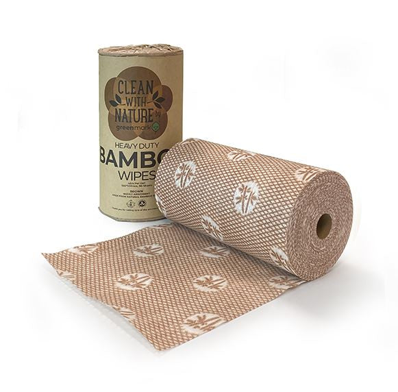 Bamboo Heavy Duty Wipes  Brown 90 Sheets Per Roll