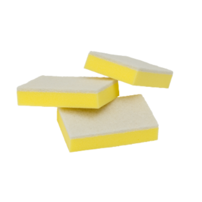 Bastion Sponge Scourer Yellow And White - Single Sell