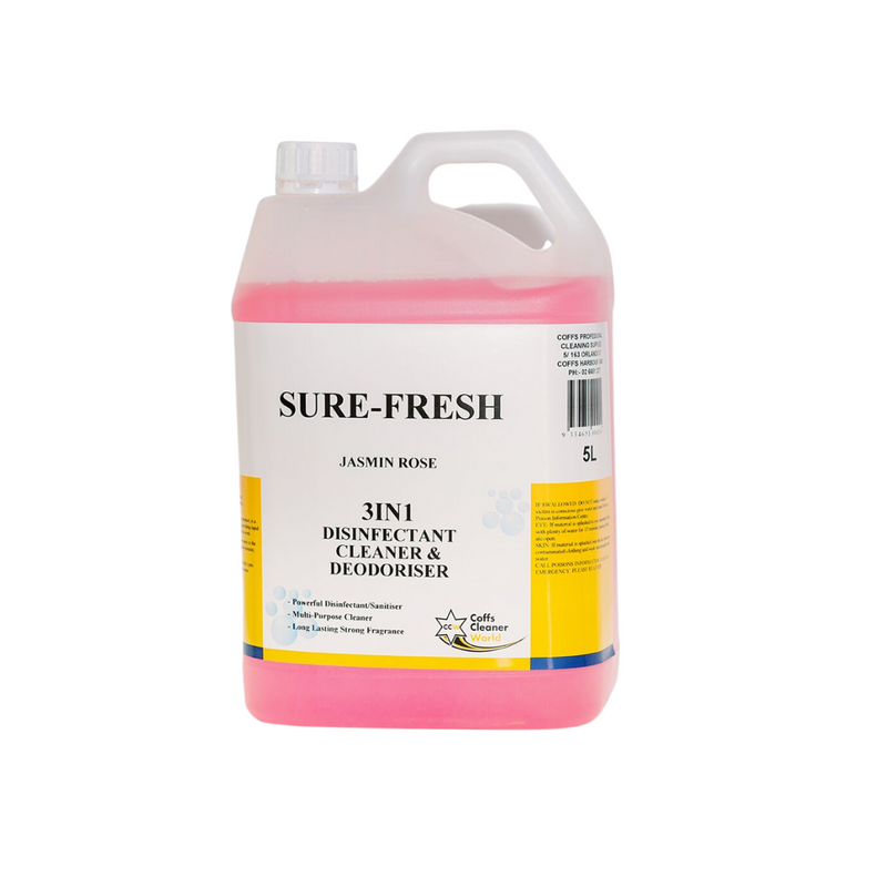 CCW Sure Fresh Jasmin Rose 3 in1 Disinfectant Cleaner & Deodoriser 5L