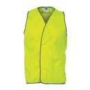 Safety Vest, Day use, Velcro Closure, Yellow, X Large