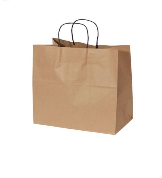 Enviro Choice Kraft Takeaway Delivery Bag  (250 per ctn)