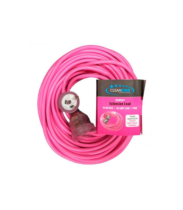 CLEANSTAR Extension Lead Pink 18M 10AMP