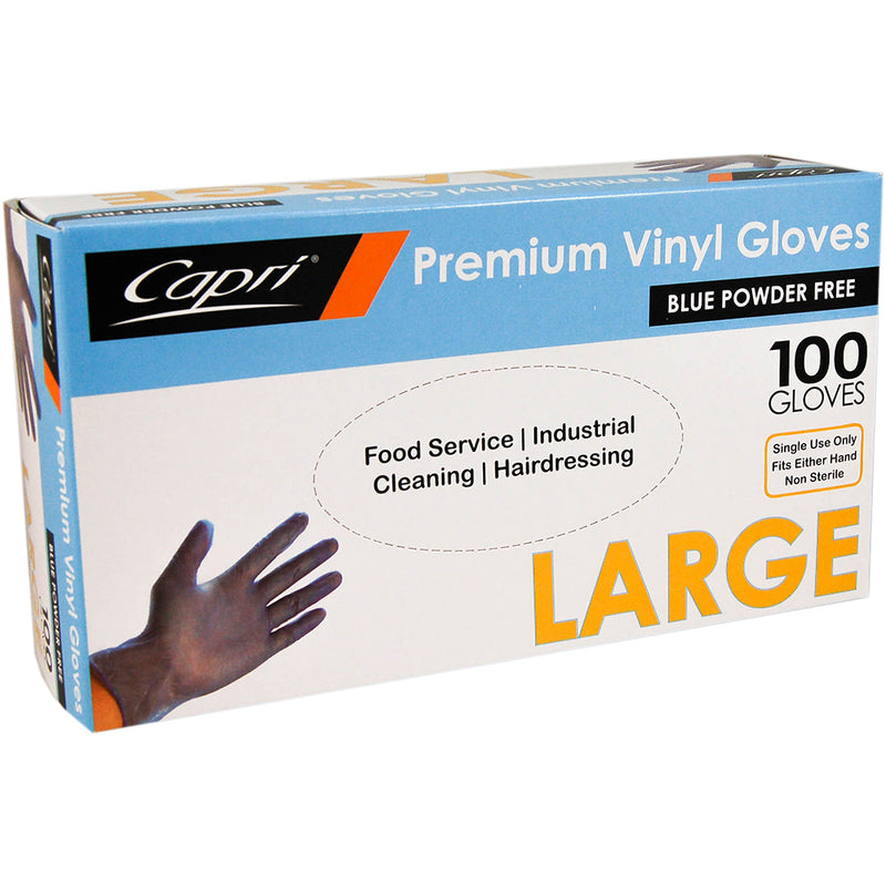 Capri Blue Large Powder Free Vinyl Gloves