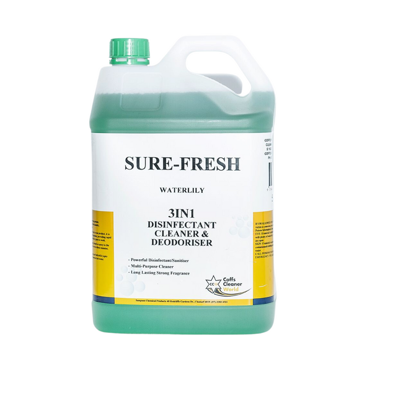 CCW Sure Fresh Waterlily 3 in1 Disinfectant Cleaner & Deodoriser 5L