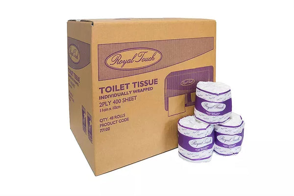 Royal Touch Deluxe 2ply Toilet Roll 400 sheet (48 per ctn)