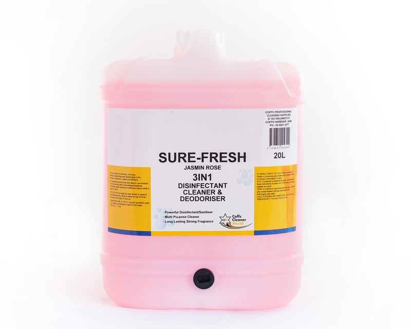 CCW Sure Fresh Jasmin Rose 3 in1 Disinfectant Cleaner & Deodoriser 20L