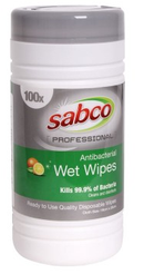 Sabco Antibacterial Wet Wipes 100Pk