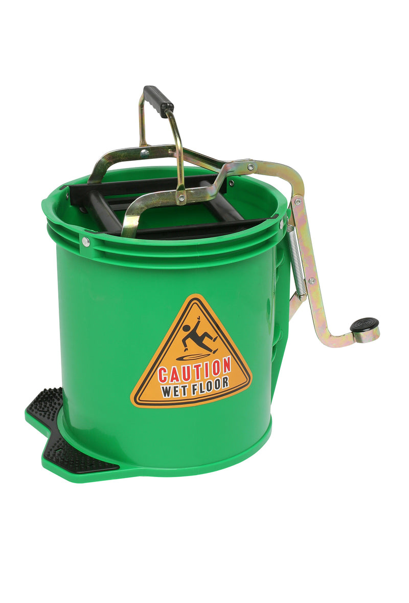 Edco Metal Mech Wringer Bucket  Green