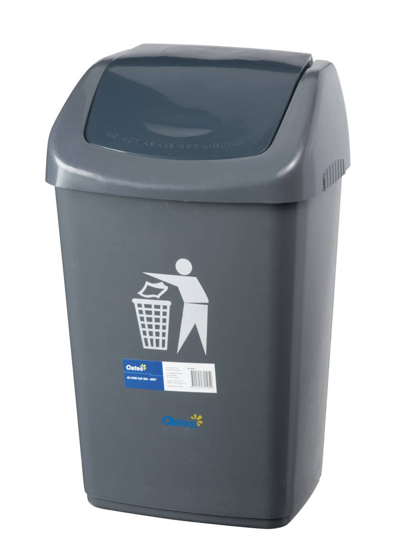 Oates Flip Bin - 20L Grey