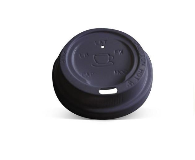 P/T Coffee Cup Lid  suits 8/12/16 oz Black 90mm 1000 ctn